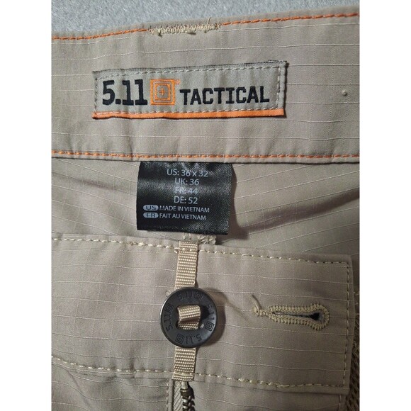 5.11 Tactical Pants Men 36x32 Beige Fast-Tac Urban Utility Rip Stop Lightweight - Picture 8 of 11